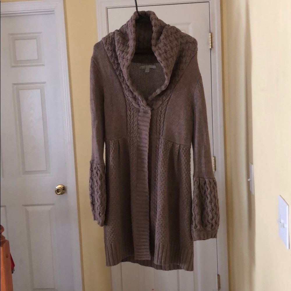 Long sleeved button up sweater